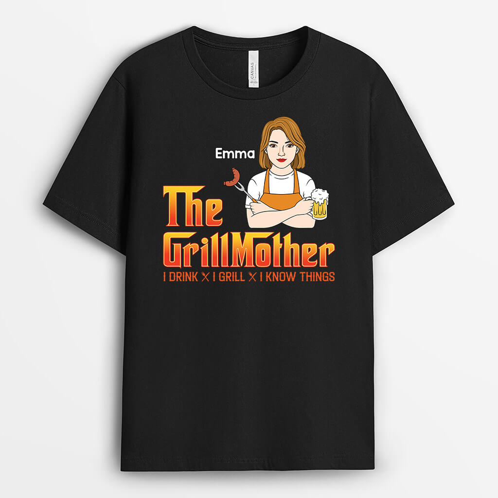 Personalised The Grillmother/Grillfather T-Shirt