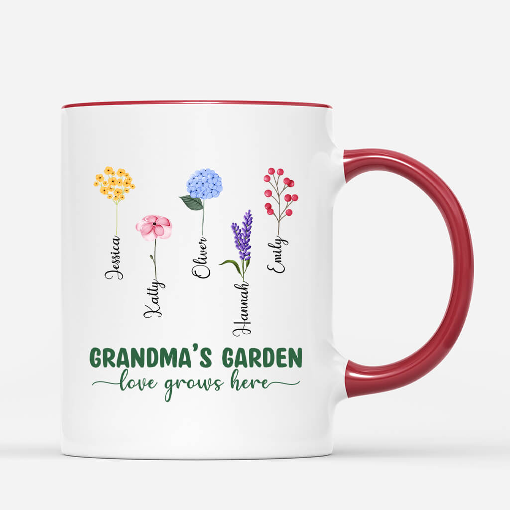 1887MUK3 personalised best mummys grandmas garden mug