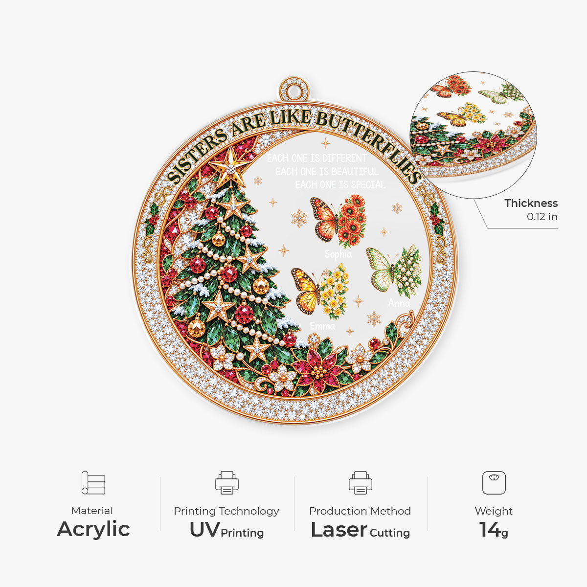 18896OA ProAcrylicOrnament CouUK RnDNone IdeAn NicFriend