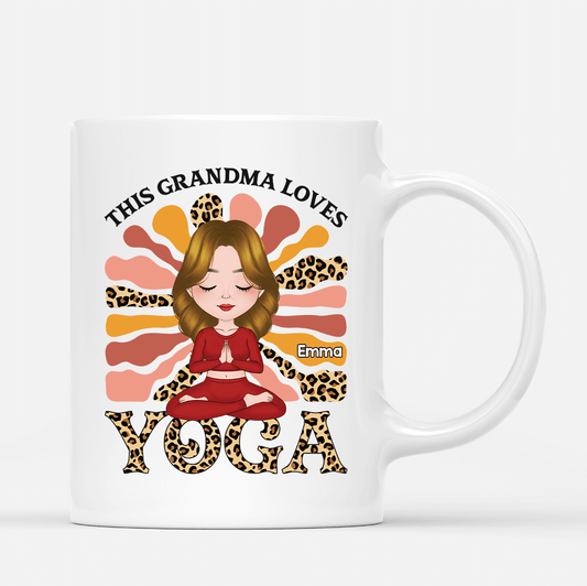 1889MUK1 personalised this mummy loves yoga mug