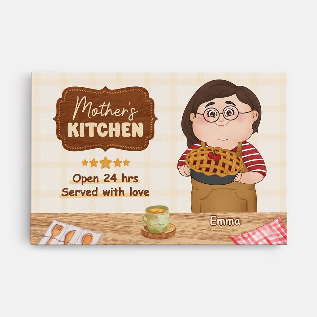 Personalised Mum's Kitchen Canvas