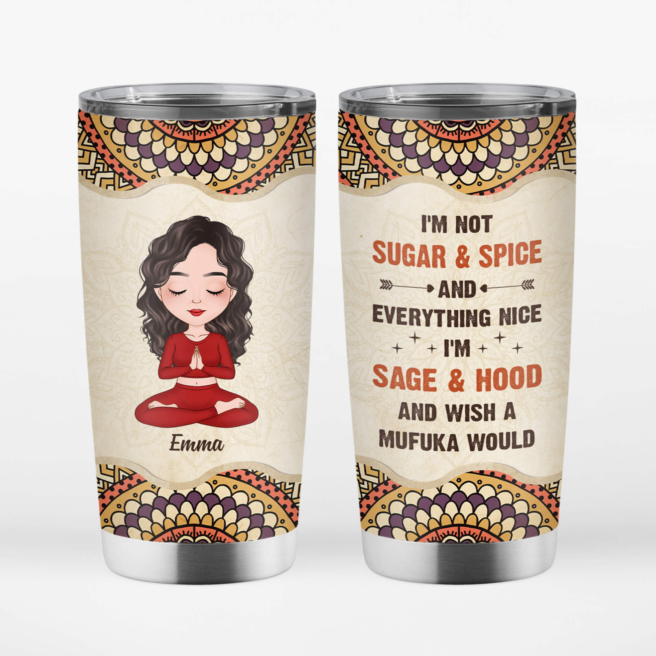 1892TUK1 personalised im not sugar and spice tumbler