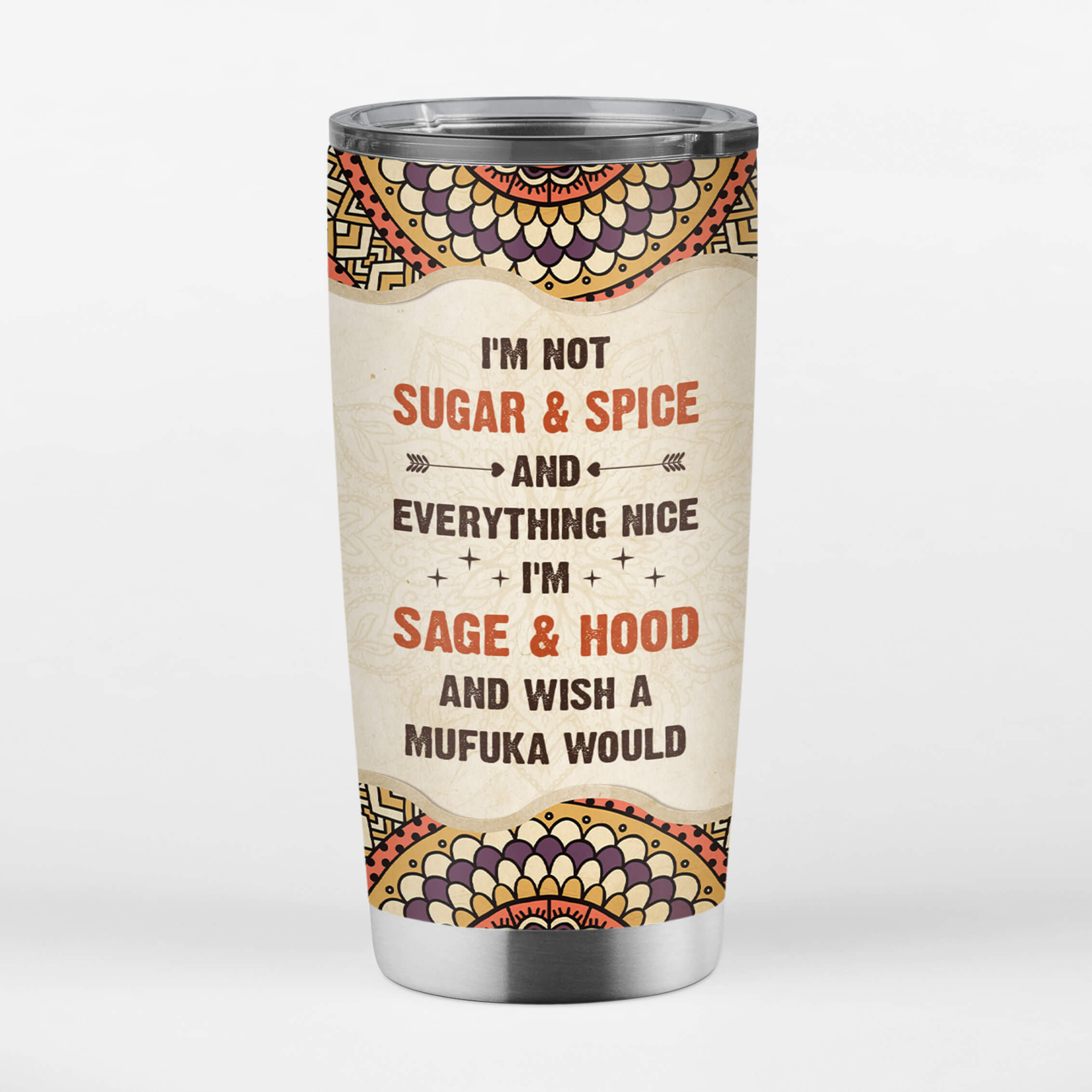 1892TUK3 personalised im not sugar and spice tumbler