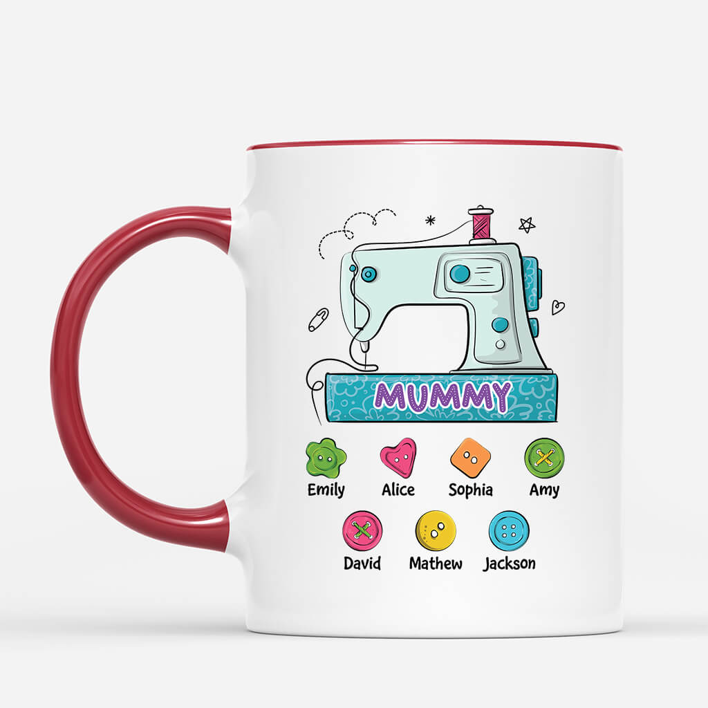 Personalised Grandma Loves Sewing Mug