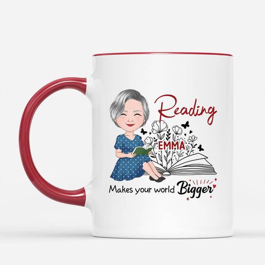 1911MUK2 personalised reading makes your world much bigger mug