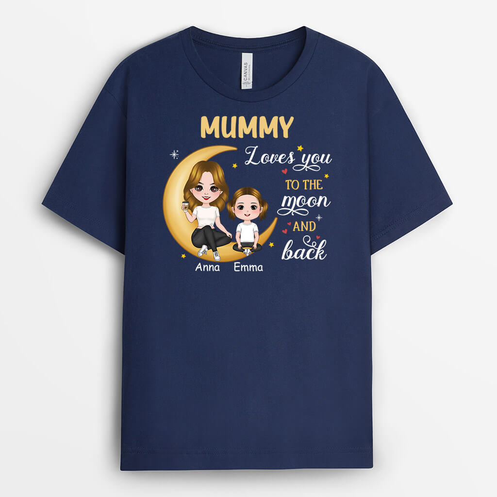 Personalised Loves You To The Moon And Back T-shirt