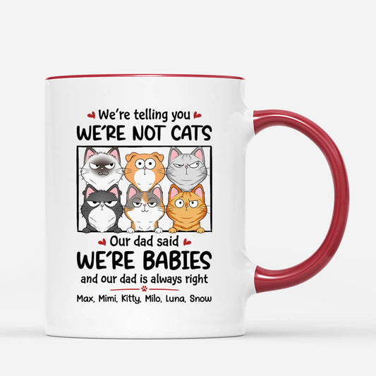 1926UK2 personalised were not cats were little babies mug