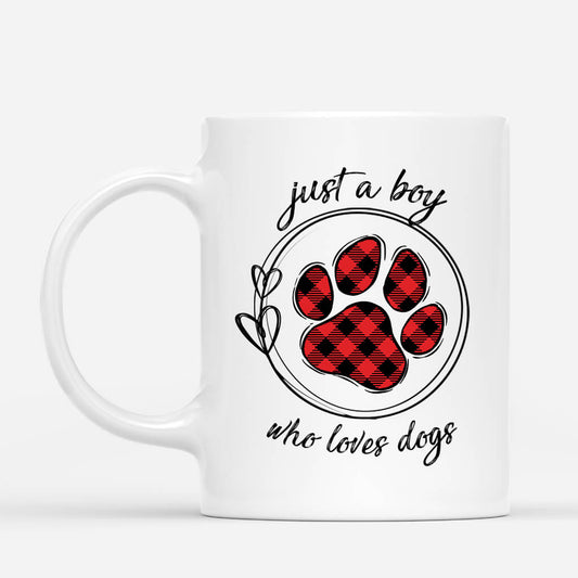 1934MUK2 personalised just a woman man who loves dogs mug