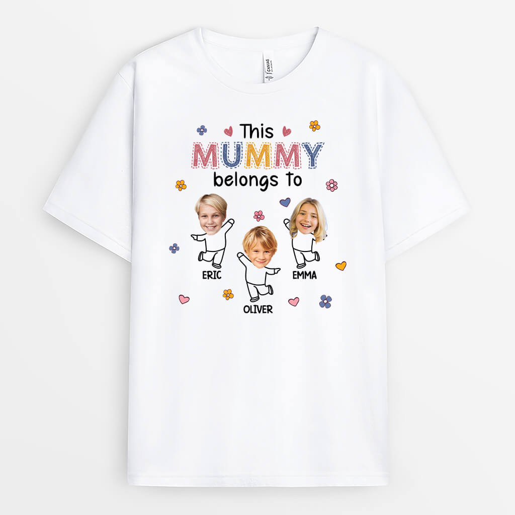 1939AUK1 personalised this best mummy belongs to t shirt