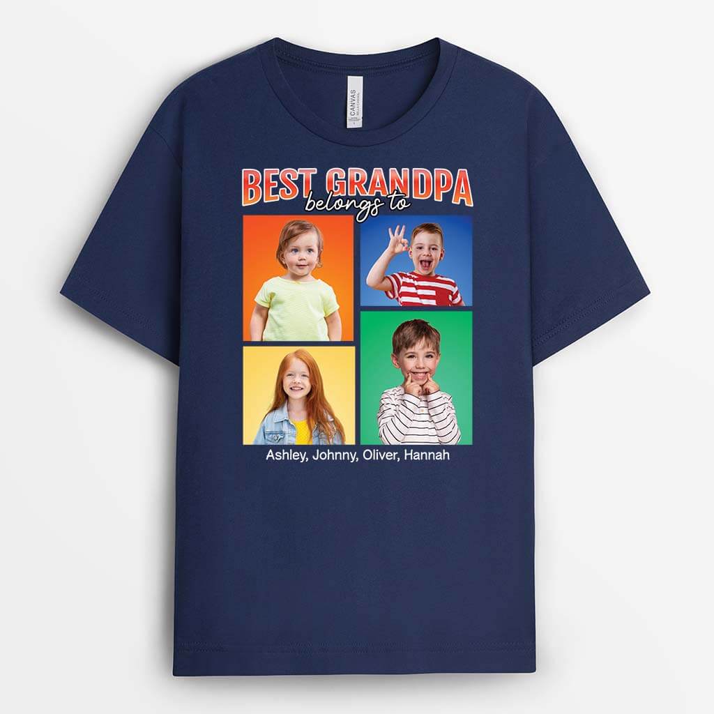 Personalised Best Dad Belongs To T-Shirt