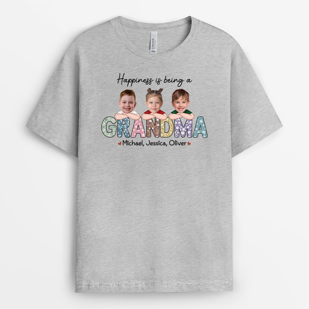 Personalised Happiness Is Being A Mum/Grandma T-shirt