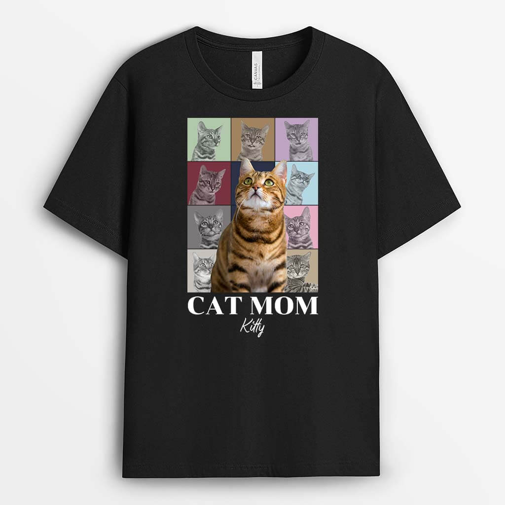 Personalised Cat Mum/Cat Dad Photo Version T-shirt