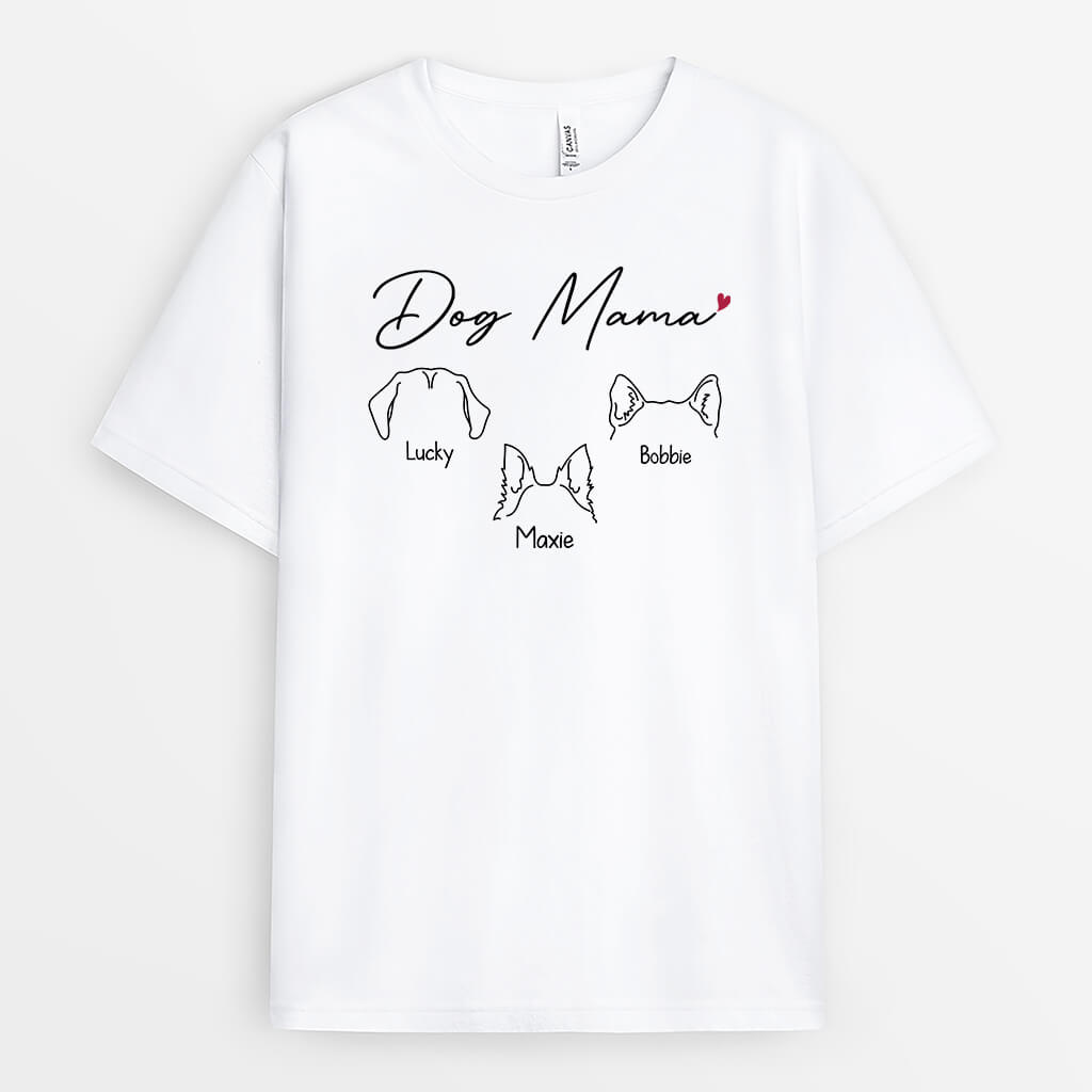 Personalised Dog Mum/Dog Dad Line Version T-shirt