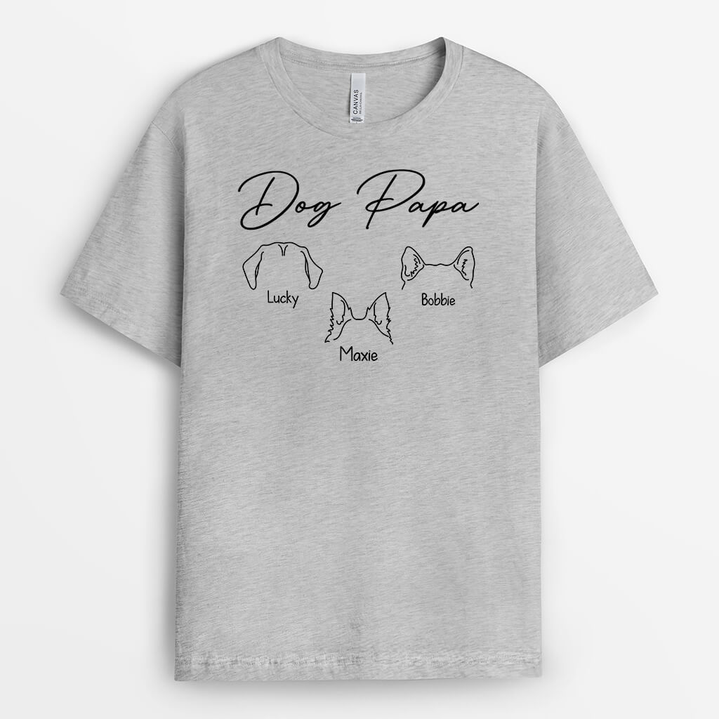 Personalised Dog Mum/Dog Dad Line Version T-shirt