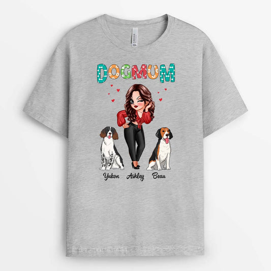 1964AUK2 personalised best dog mummy t shirt