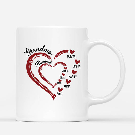 1969MUK1 personalised mum and grandma in heart shape mug_e25057c9 1b1e 49da b27c 19929df36fa7