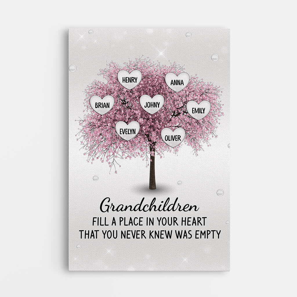 Personalised Fill A Place In Your Heart Canvas