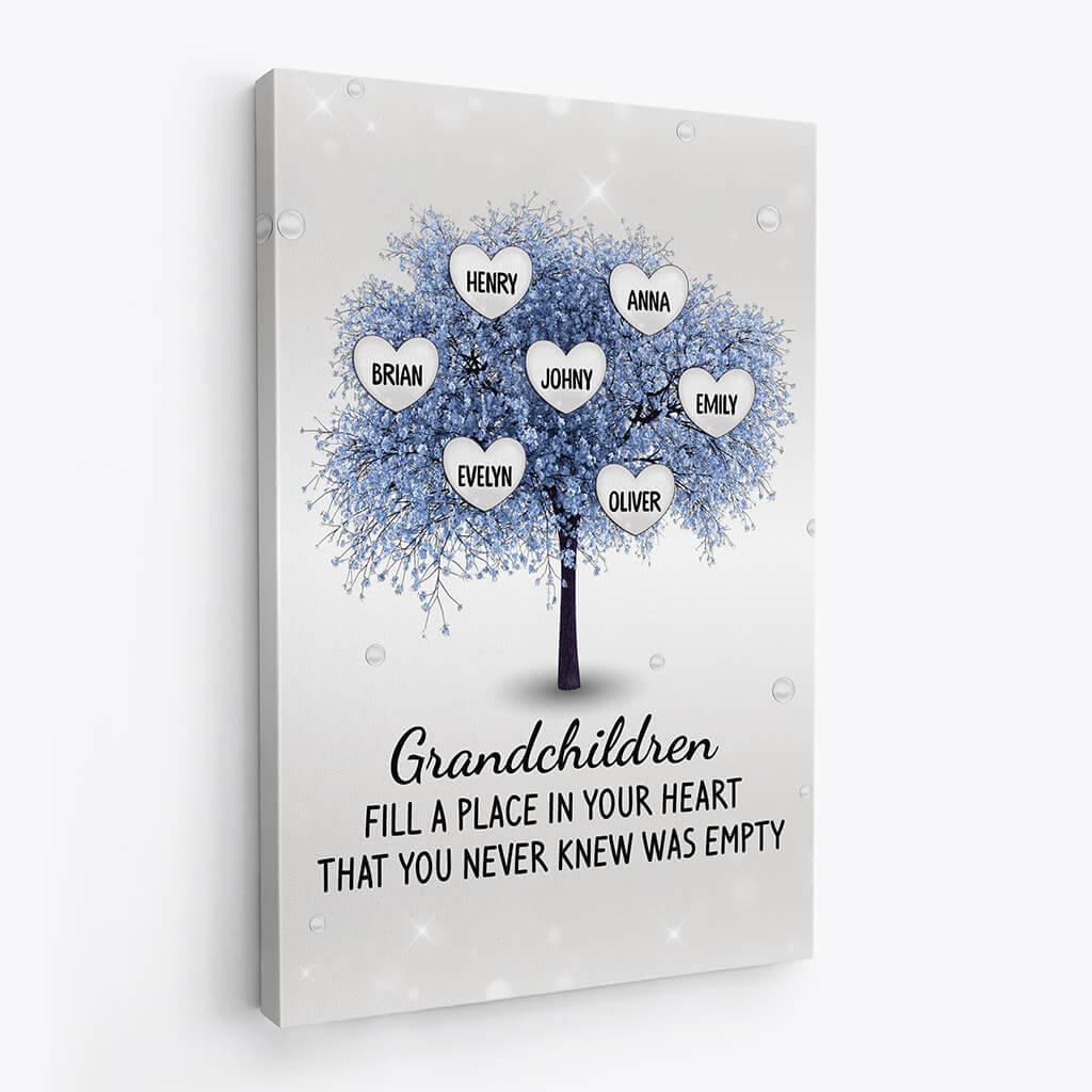 Personalised Fill A Place In Your Heart Canvas