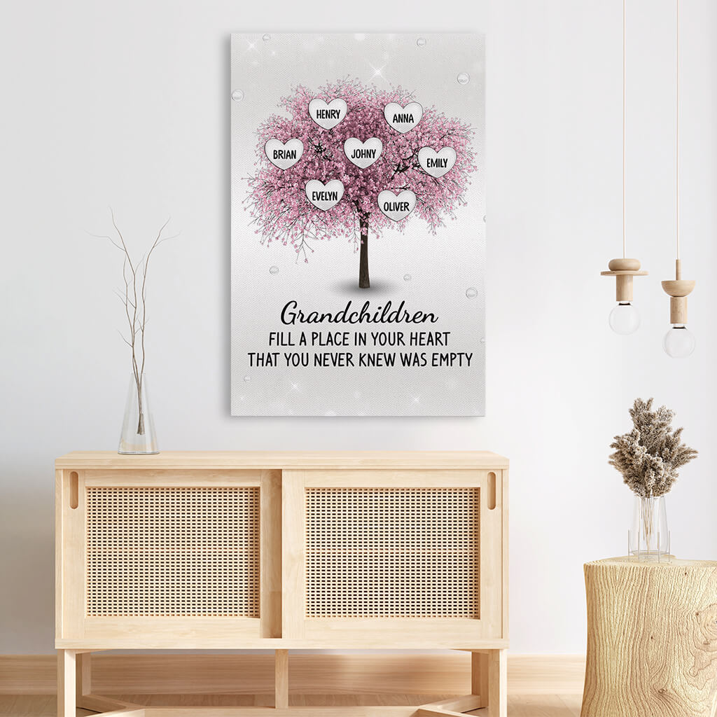 Personalised Fill A Place In Your Heart Canvas