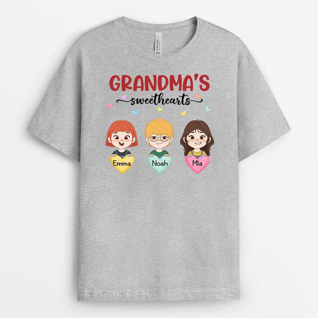Personalised Grandma's Sweathearts T-Shirt