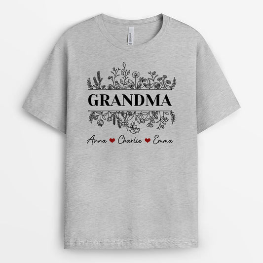 1977AUK2 personalised mum with flowers t shirt_4afe2ab0 bbbe 429a 82ab c332e24fad5c