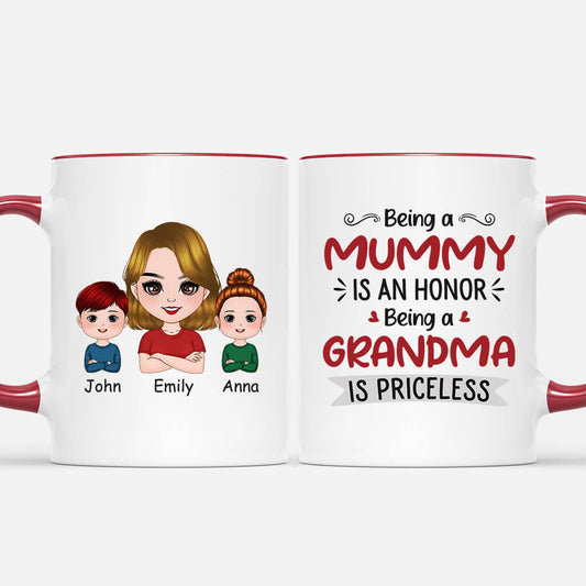 1978MUK1 personalised being a mum is an honor mug