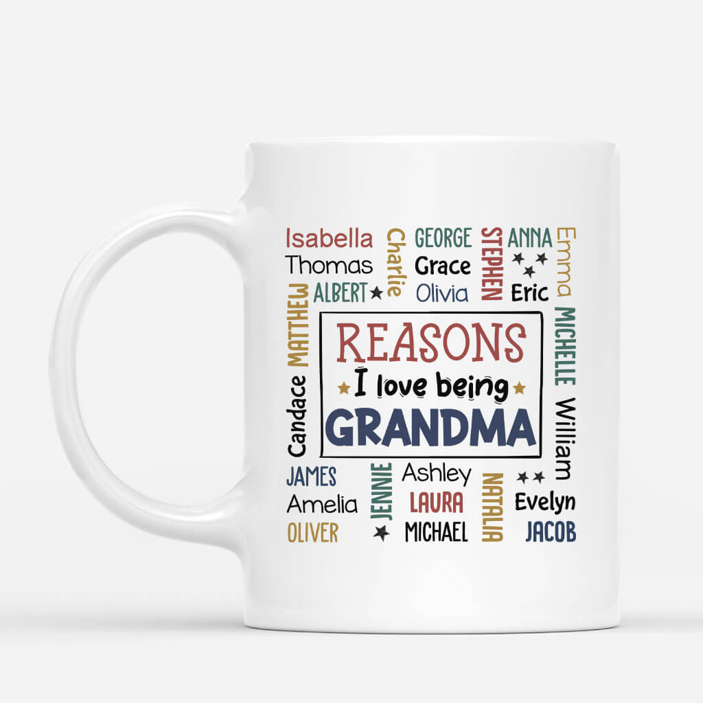 Personalised Reasons I Love Being Grandpa/Grandma Mug