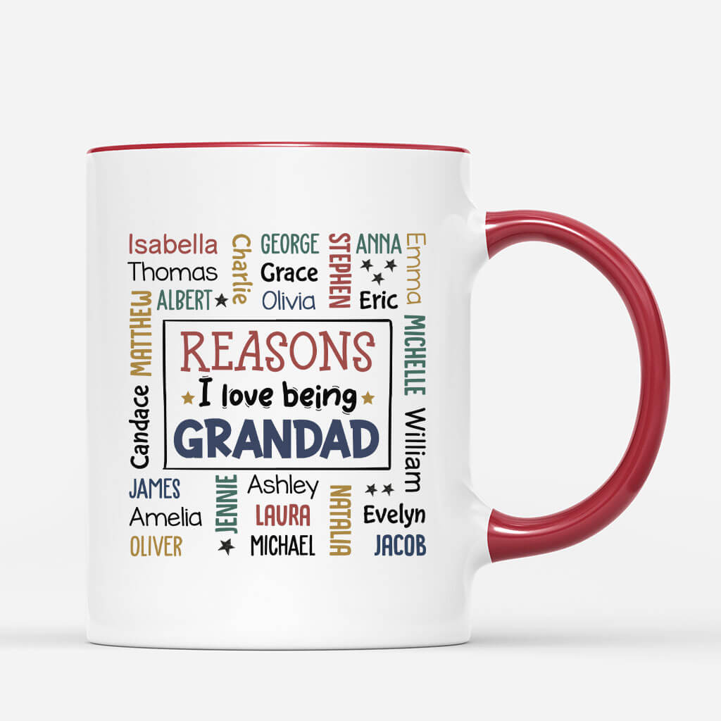 Personalised Reasons I Love Being Grandpa/Grandma Mug