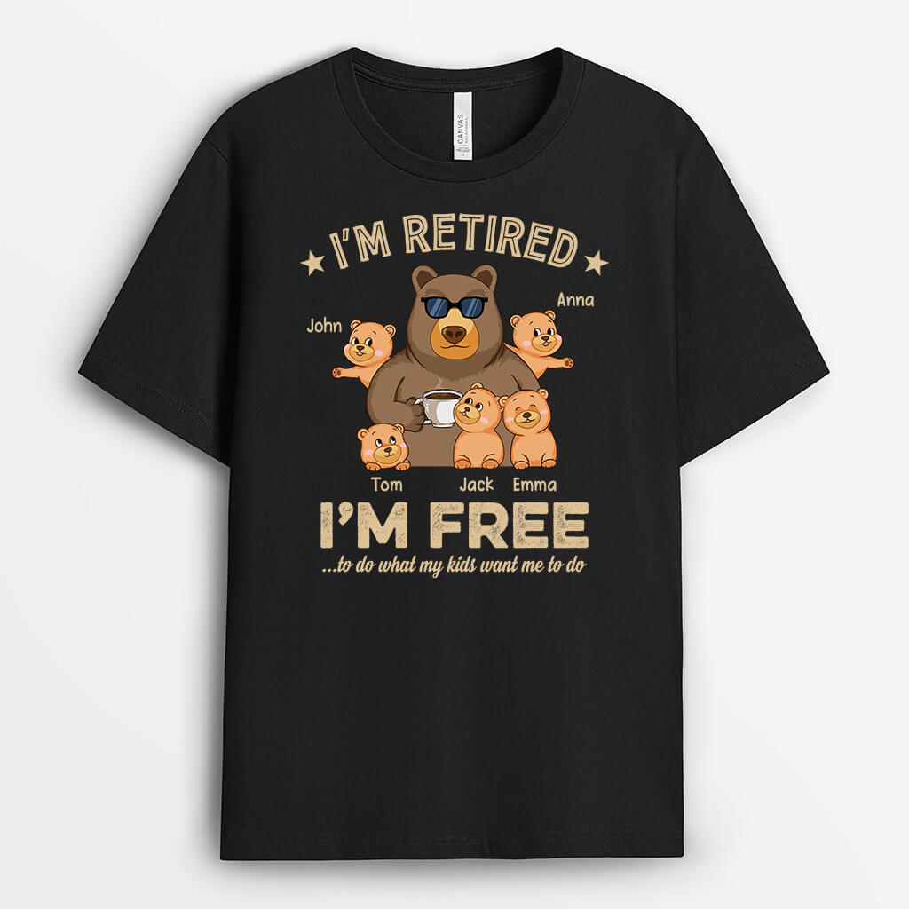 Personalised I'm Free To Do What My Kids Want Me To Do Men Version T-shirt