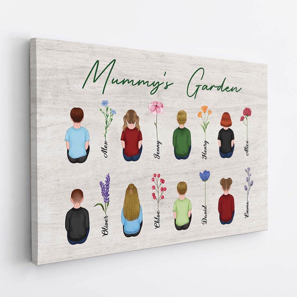 Personalised Mummy/Grandma's Garden Canvas