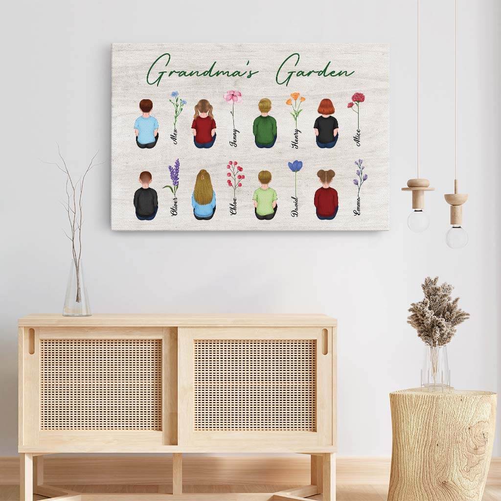 Personalised Mummy/Grandma's Garden Canvas