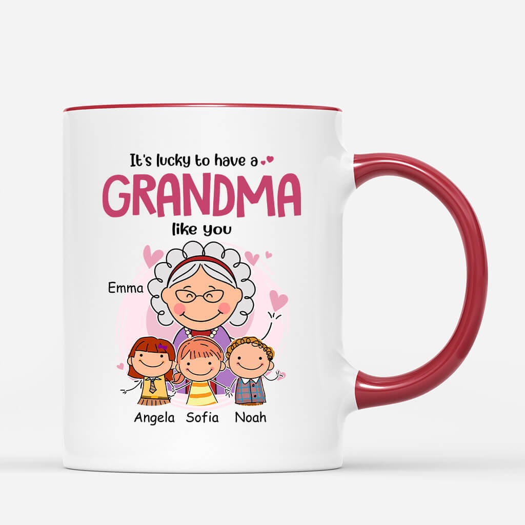 Personalised It's Lucky To Have A Grandpa Like You Mug