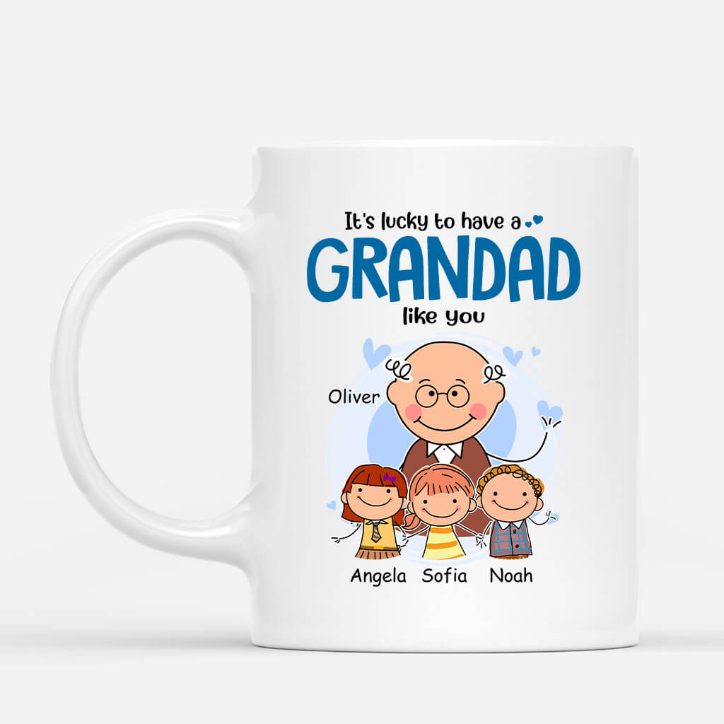 Personalised It's Lucky To Have A Grandpa Like You Mug