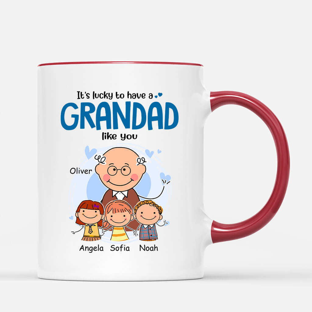 Personalised It's Lucky To Have A Grandma Like You Mug