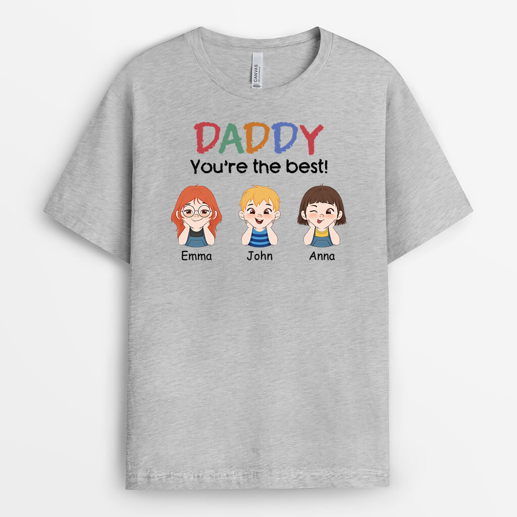 Personalised Dad, You're The Best T-shirt