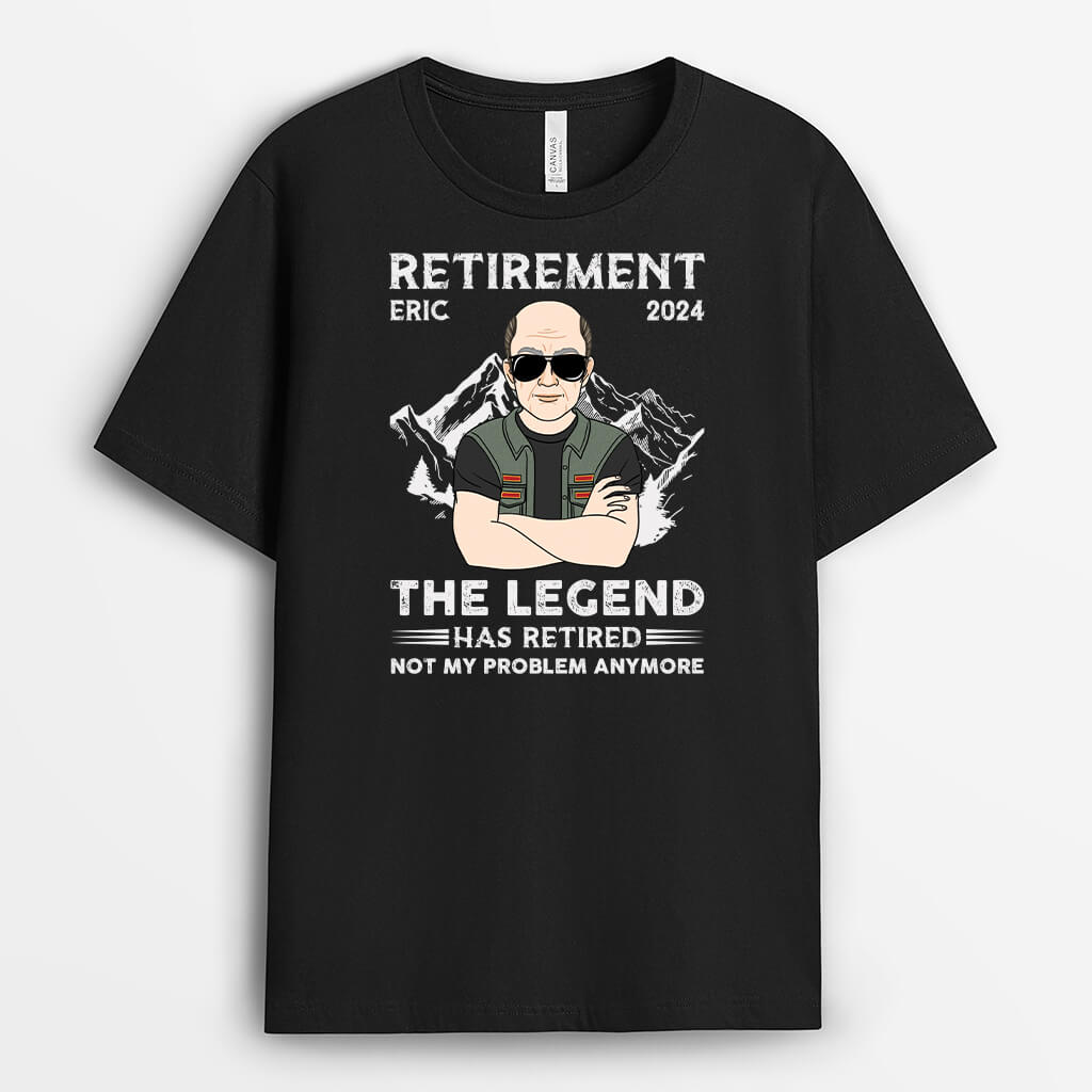 Personalised Retirement - The Legend Has Retired T-shirt