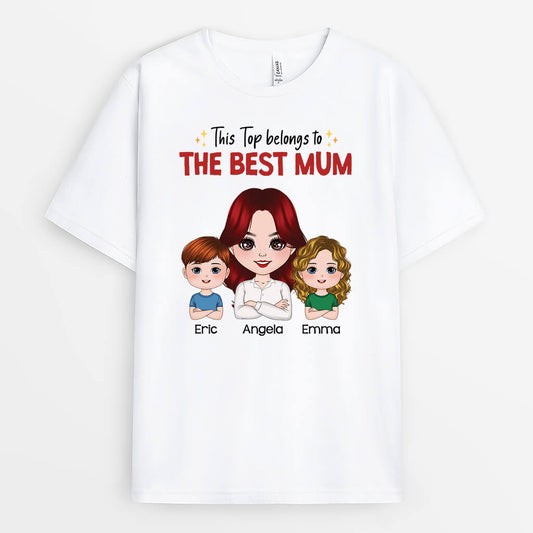 2041AUK1 personalised this top belongs to the best mommy t shirt