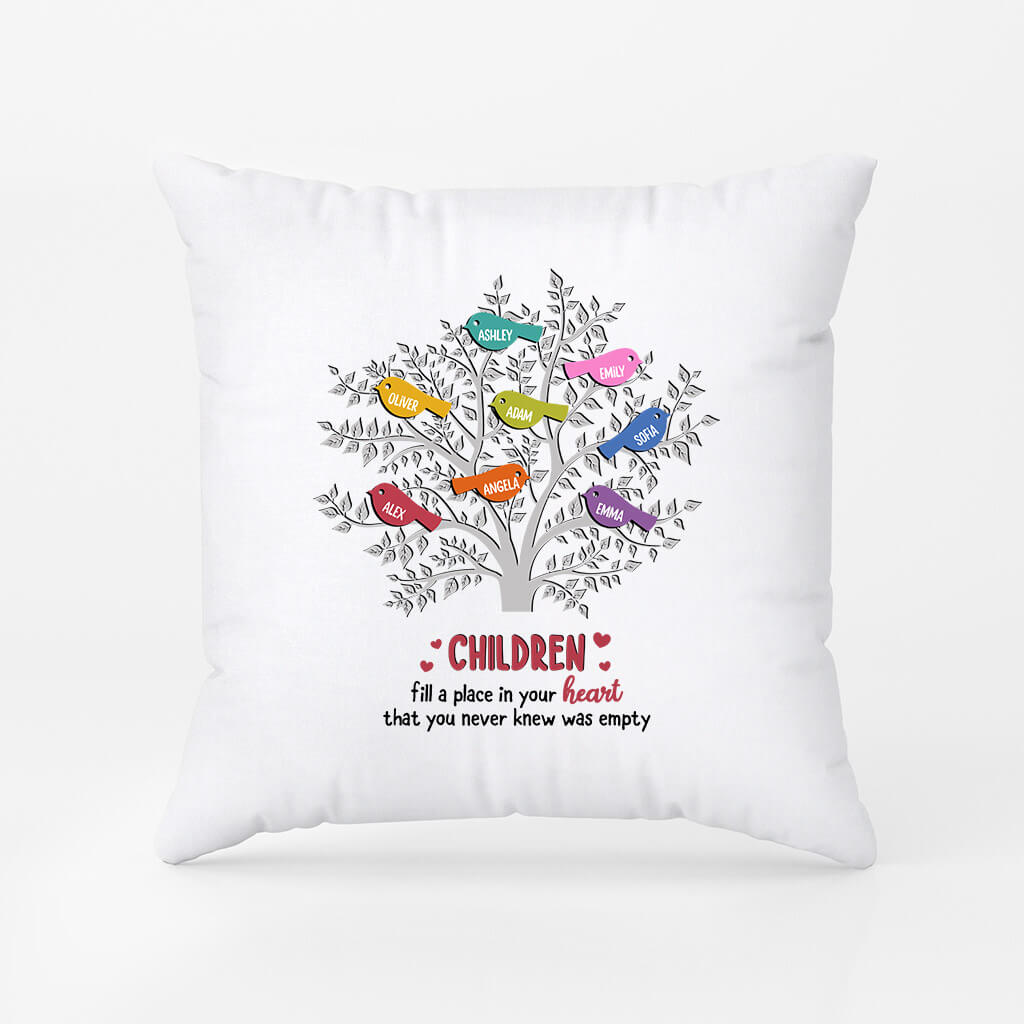 Personalised Grandchildren Hold Our Hands For Just A While But Our Hearts Forever Pillow