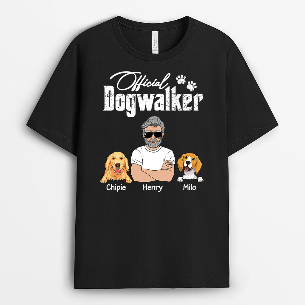 Personalised Official Dog Walker T-shirt