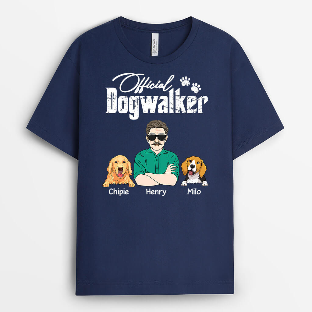 Personalised Official Dog Walker T-shirt