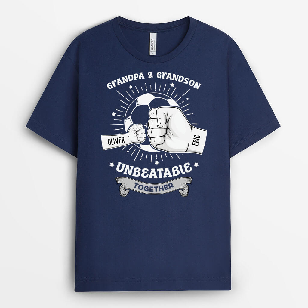 Personalised Daddy and Son: Unbeatable Together T-shirt