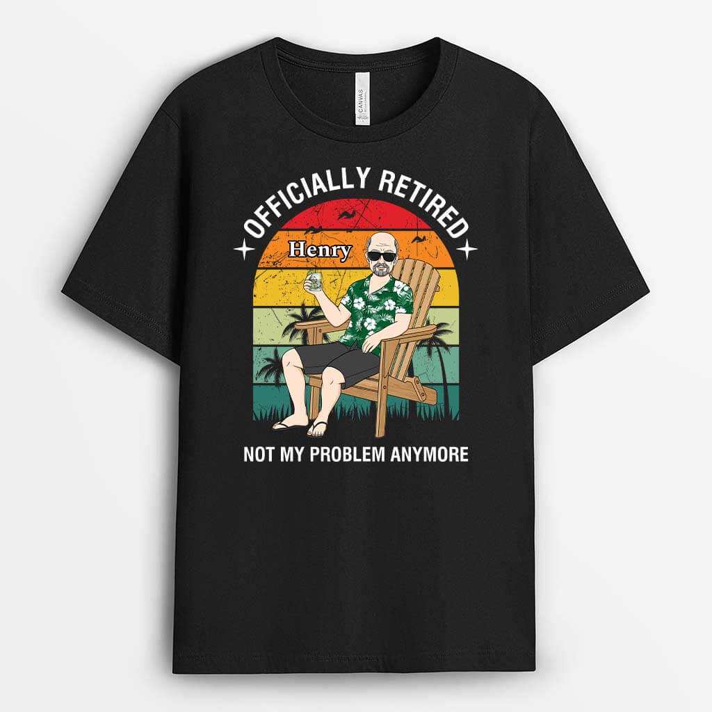Personalised Best Officially Retired T-shirt