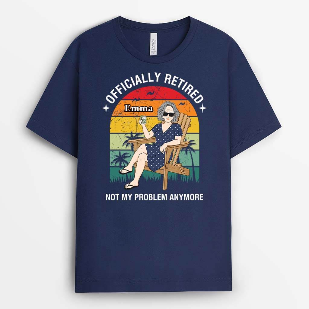 Personalised Best Officially Retired T-shirt
