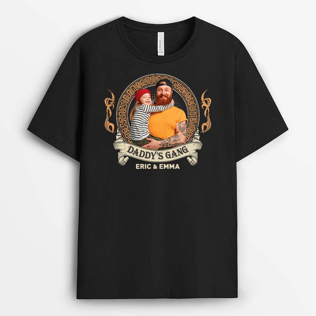 2082AUK1 personalised dads gang t shirt