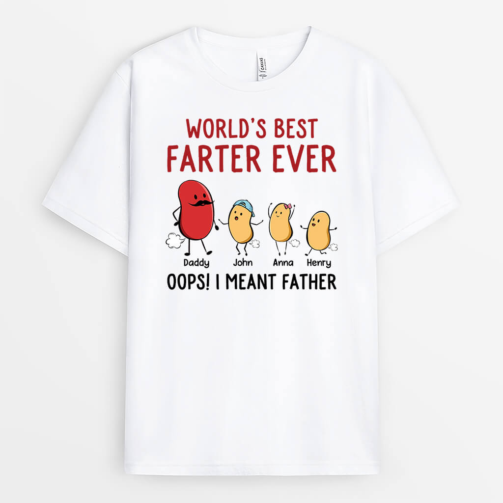 2117AUK1 personalised worlds best farter ever t shirt