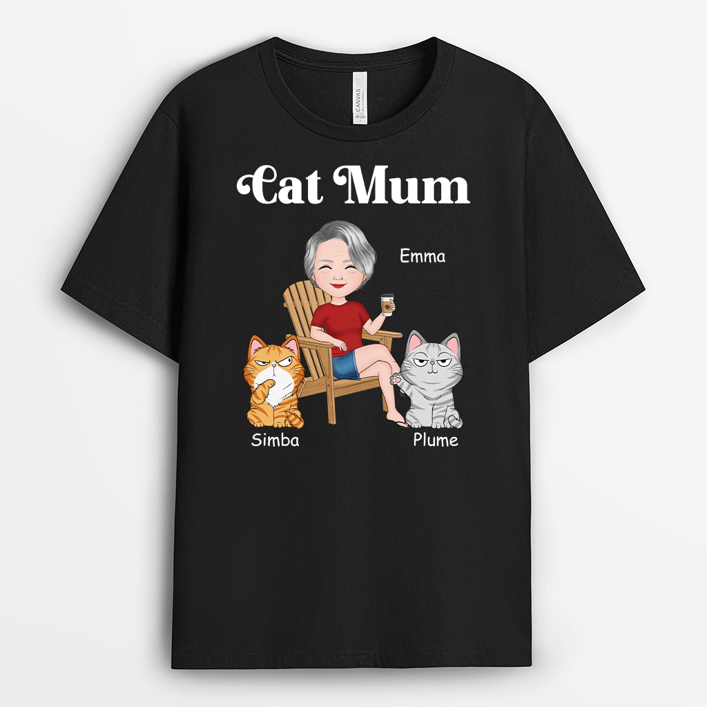 Personalised Cat Mum/Dad T-shirt