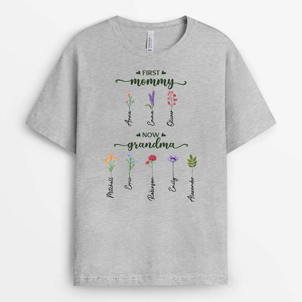 Personalised First Mum Now Grandma T-shirt