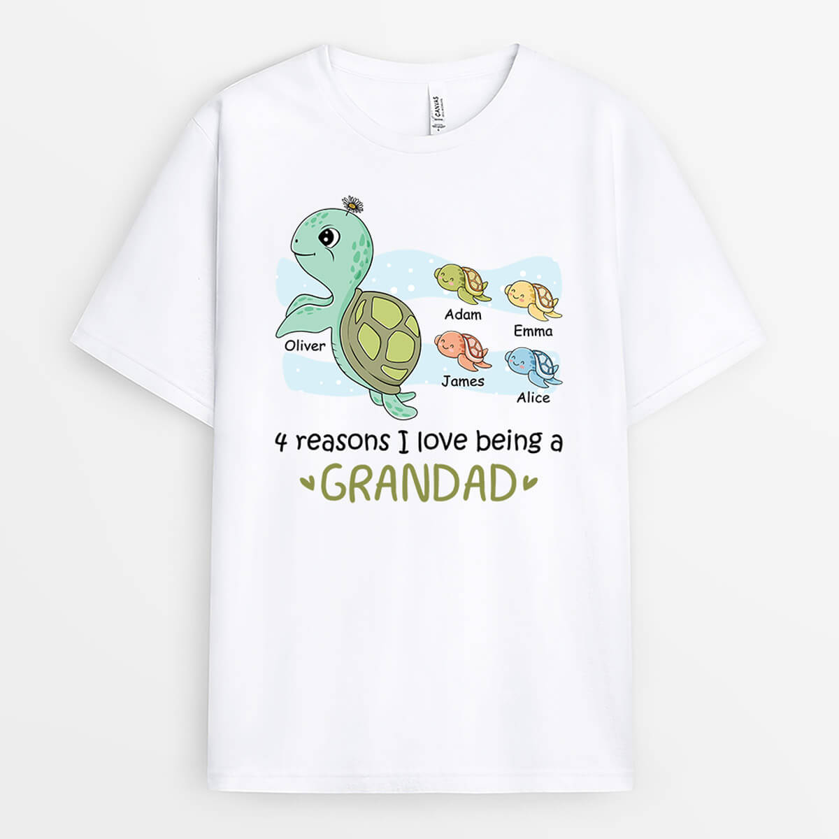 Personalised Reasons I Love Being A Grandad T-Shirt