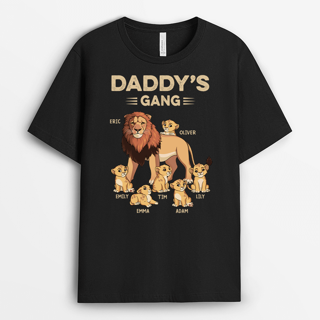 Personalised Daddy/Grandad's Lion Gang T-Shirt