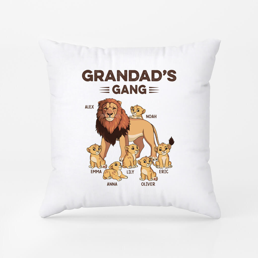 2137PUK1 personalised dad grandads lion gang t shirt_2